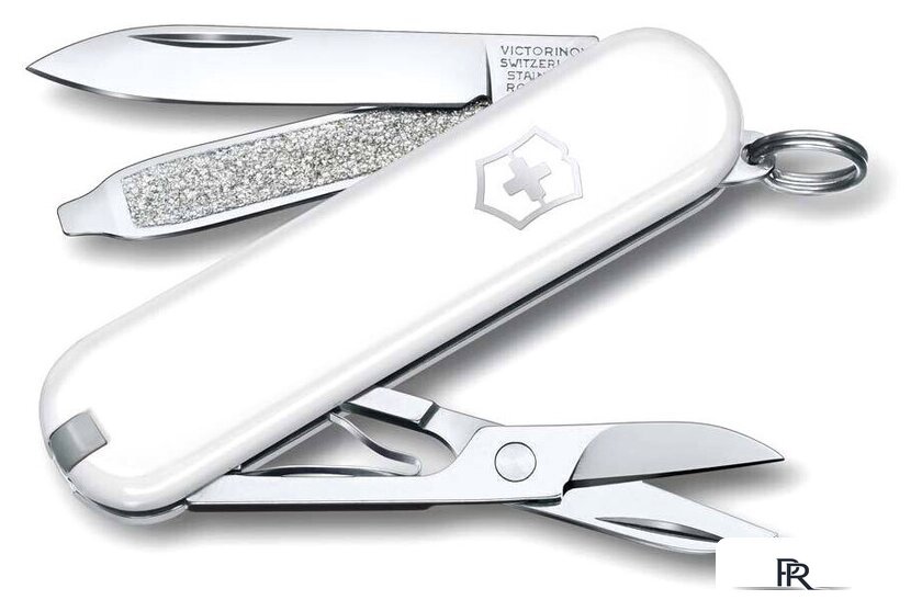 Нож-брелок Victorinox Classic Falling Snow 0.6223.7G (белый) - Изображение №2 — Интернет-магазин ПроЗаказ