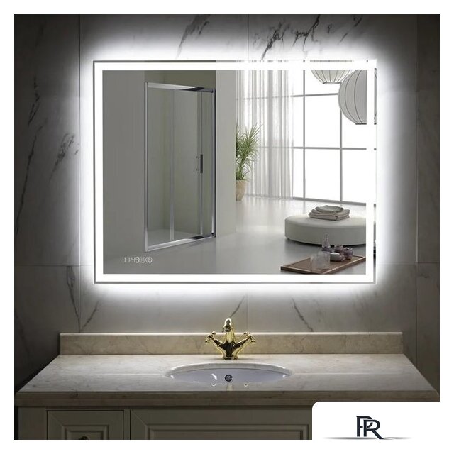  Пекам Зеркало Greta 100x60 greta-100x60spcl (с подогревом, подсветкой, сенсором на прикосновение и часами) - Изображение №13 — Интернет-магазин ПроЗаказ