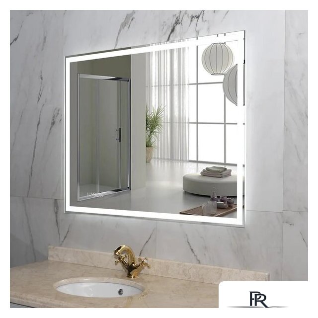  Пекам Зеркало Greta 100x60 greta-100x60spcl (с подогревом, подсветкой, сенсором на прикосновение и часами) - Изображение №4 — Интернет-магазин ПроЗаказ