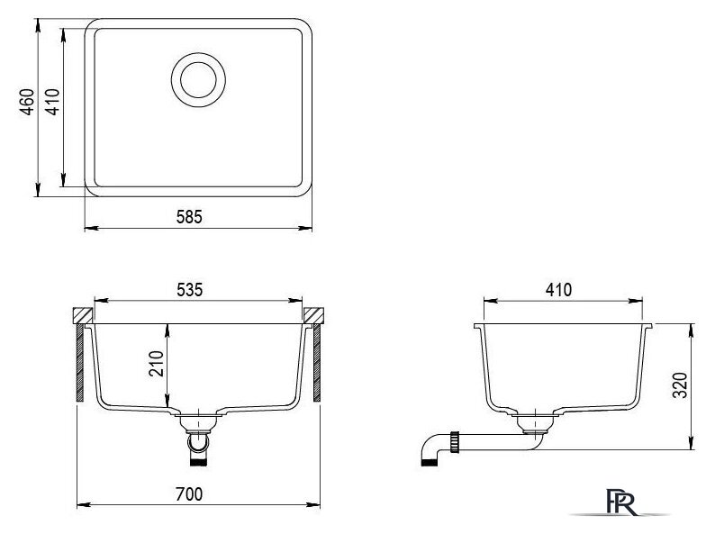 Кухонная мойка Aquasanita Arca SQA102W (alumetallic 202) - Изображение №2 — Интернет-магазин ПроЗаказ