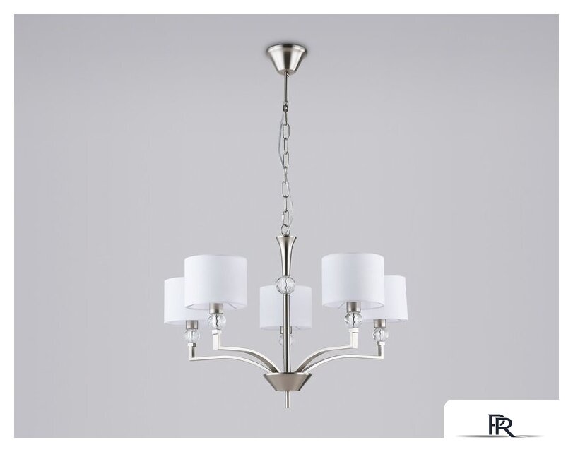 Подвесная люстра Ambrella light LH71121/5 SN/WH (никель/белый) - Изображение №5 — Интернет-магазин ПроЗаказ