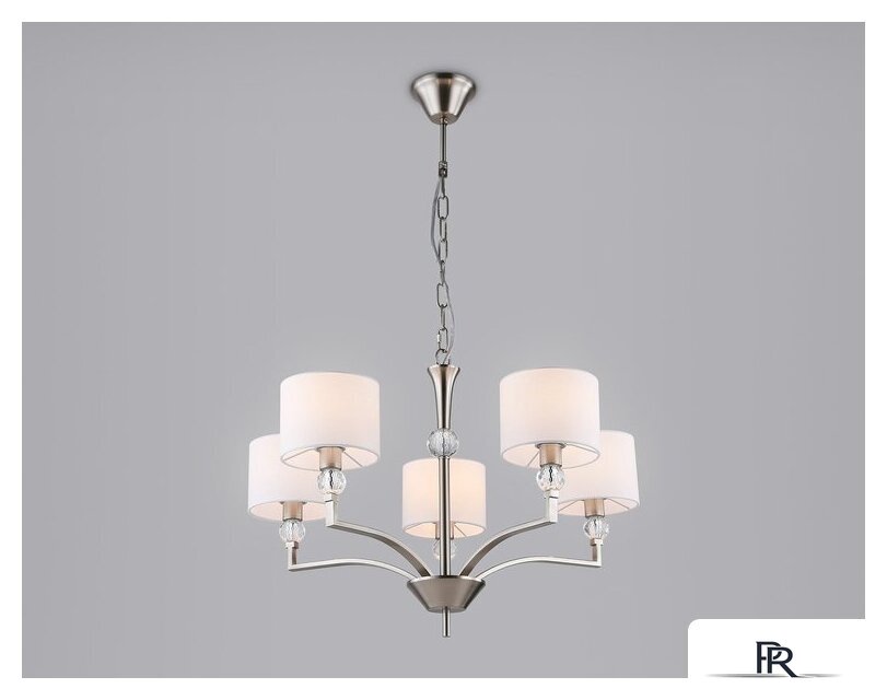 Подвесная люстра Ambrella light LH71121/5 SN/WH (никель/белый) - Изображение №4 — Интернет-магазин ПроЗаказ