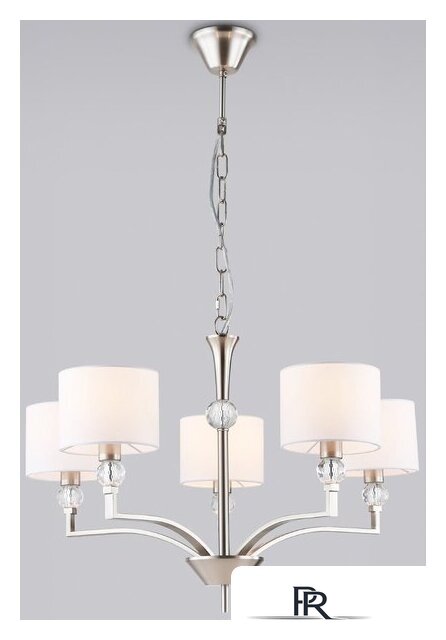 Подвесная люстра Ambrella light LH71121/5 SN/WH (никель/белый) - Изображение №1 — Интернет-магазин ПроЗаказ