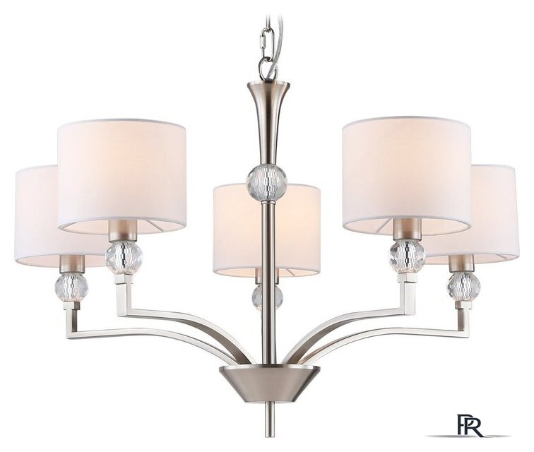Подвесная люстра Ambrella light LH71121/5 SN/WH (никель/белый) - Изображение №3 — Интернет-магазин ПроЗаказ