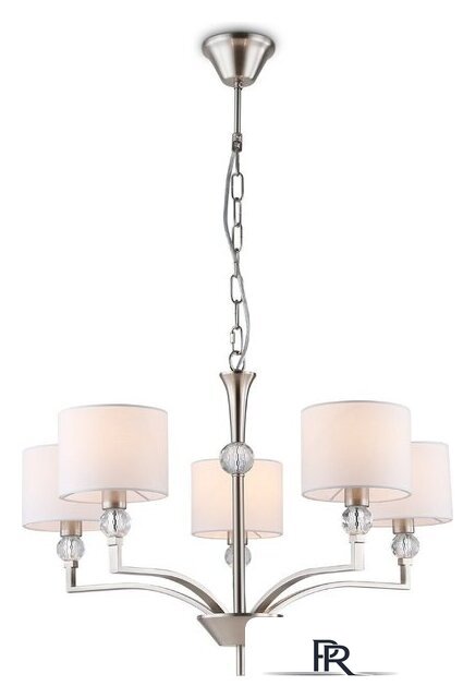 Подвесная люстра Ambrella light LH71121/5 SN/WH (никель/белый) - Изображение №2 — Интернет-магазин ПроЗаказ