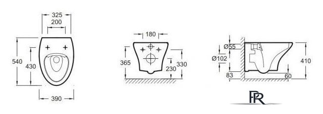 Унитаз подвесной Jacob Delafon Nouvelle Vague EDJ102-00 (без сиденья) - Изображение №4 — Интернет-магазин ПроЗаказ