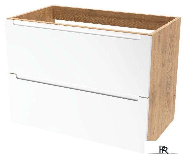  ЗОВ Тумба под умывальник Дион 60 D60LHO0M9003MKV5 (белый матовый/дуб) - Изображение №1 — Интернет-магазин ПроЗаказ
