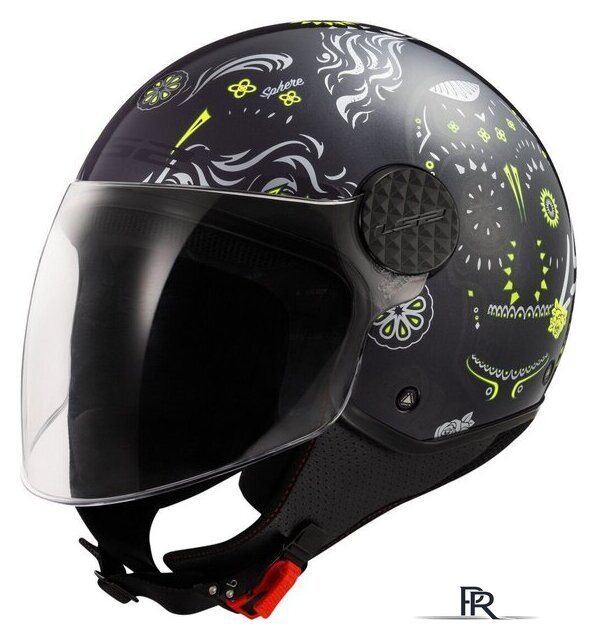 Мотошлем LS2 OF558 Sphere Lux II Maxca (S, черный глянцевый/желтый) - Изображение №1 — Интернет-магазин ПроЗаказ