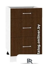 Шкаф напольный Кортекс-мебель Корнелия Лира НШ50р3ш без столешницы (венге) - Изображение №1 — Интернет-магазин ПроЗаказ