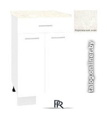 Шкаф напольный Кортекс-мебель Корнелия Лира НШ50р1ш (белый/королевский опал) - Изображение №1 — Интернет-магазин ПроЗаказ