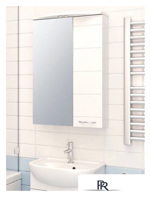  Runo Шкаф с зеркалом для ванной Кипарис 50 правый - Изображение №1 — Интернет-магазин ПроЗаказ