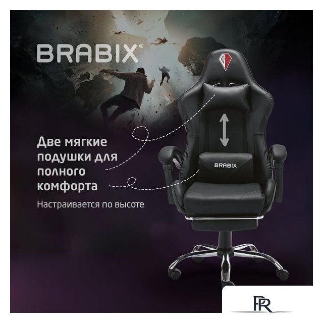 Игровое (геймерское) кресло Brabix Dexter Gm-135 532800 (черный) - Изображение №19 — Интернет-магазин ПроЗаказ