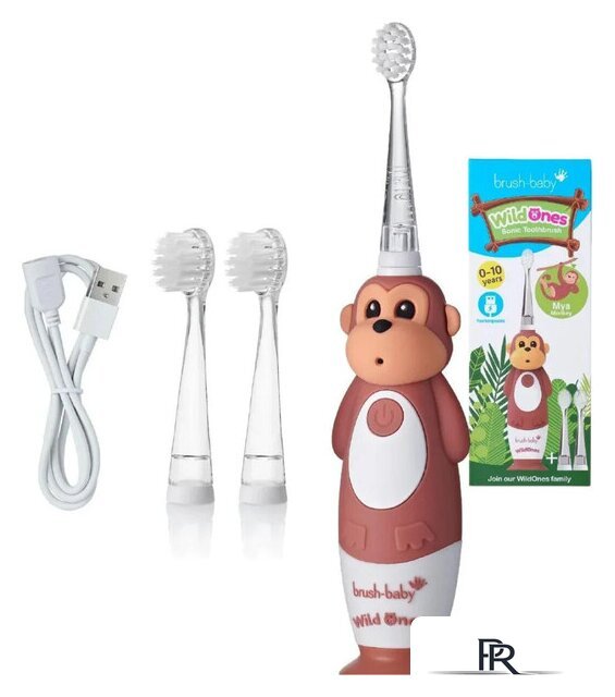 Электрическая зубная щетка Brush-Baby WildOnes Monkey - Изображение №1 — Интернет-магазин ПроЗаказ