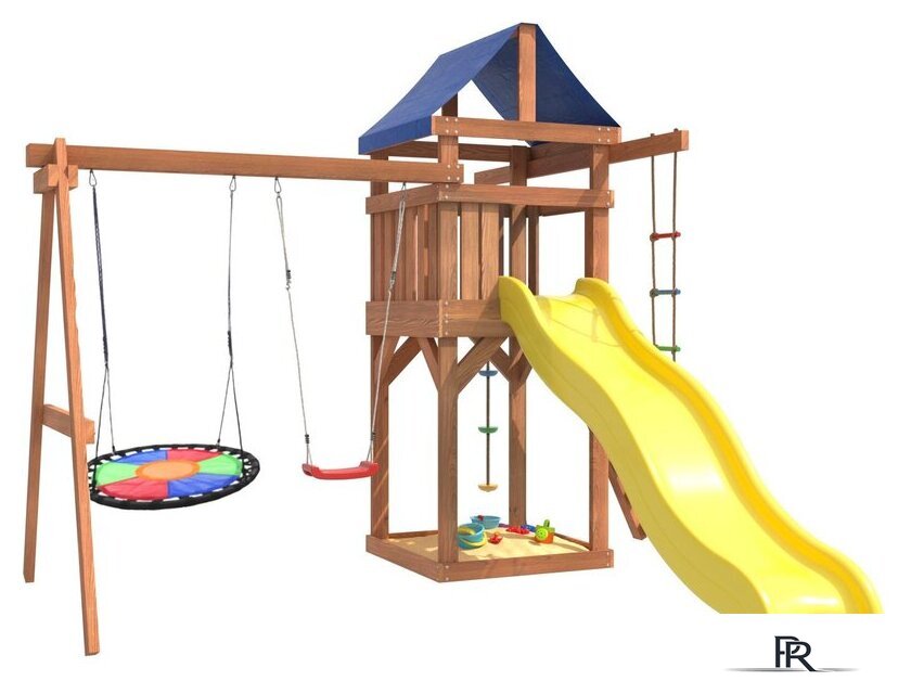 Игровой комплекс National Tree Company Качели лодочка и гнездо Свиби IgroWoods ДП-8 - Изображение №1 — Интернет-магазин ПроЗаказ