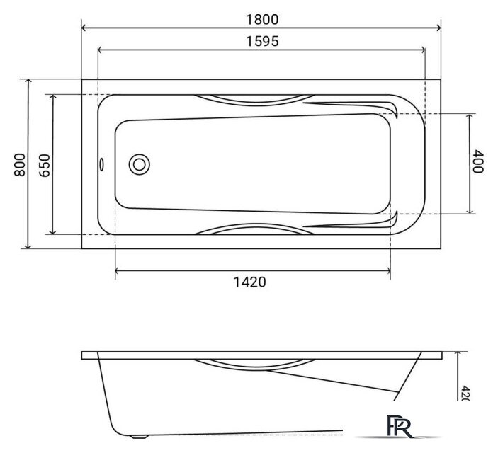 Ванна Lauter Regina 2101418 180x80 с сифоном 21Y11010 (хром) - Изображение №21 — Интернет-магазин ПроЗаказ