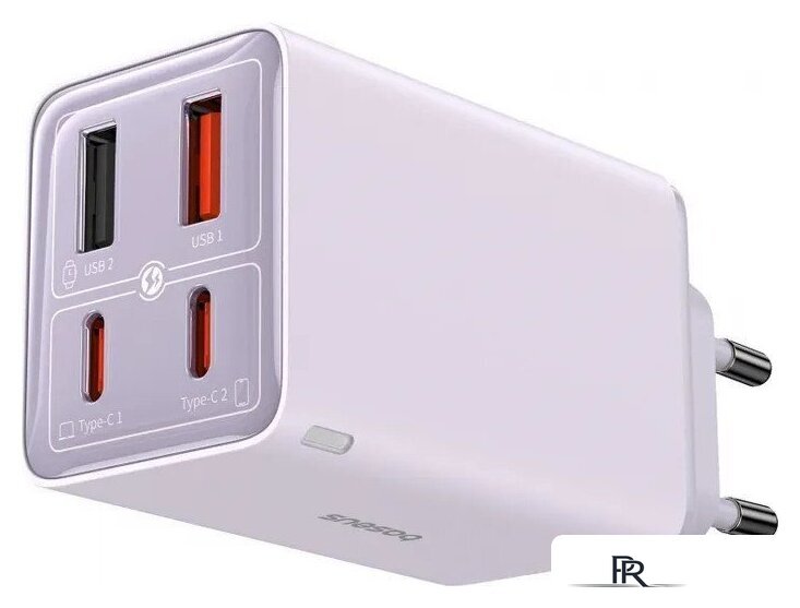 Сетевое зарядное Baseus GaN6 Pro Fast Charger 2C+2U 65W P10162701533-00 (фиолетовый) - Изображение №3 — Интернет-магазин ПроЗаказ