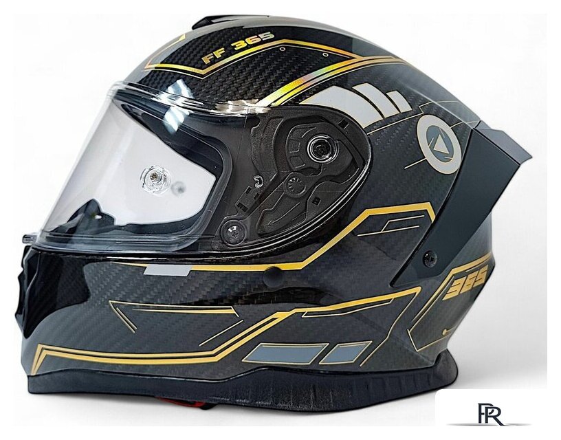 Мотошлем AIM RH365 365-012-M (M, Carbon Kaiqi Golden) - Изображение №2 — Интернет-магазин ПроЗаказ