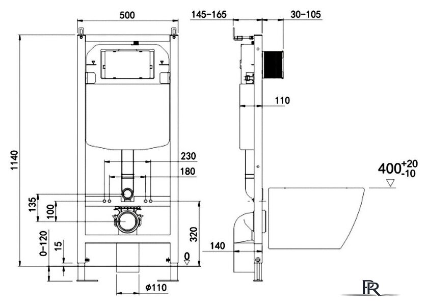 Инсталляция для унитаза Oliveeka M-6601A - Изображение №2 — Интернет-магазин ПроЗаказ