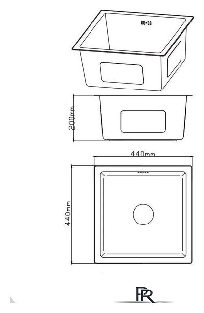 Кухонная мойка Diadonna DS4444B - Изображение №2 — Интернет-магазин ПроЗаказ