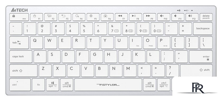 Клавиатура A4Tech Fstyler FBX51C (серебристый/белый) - Изображение №1 — Интернет-магазин ПроЗаказ