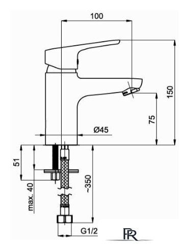 Смеситель Rubineta UNO-18 (BK2) - Изображение №3 — Интернет-магазин ПроЗаказ