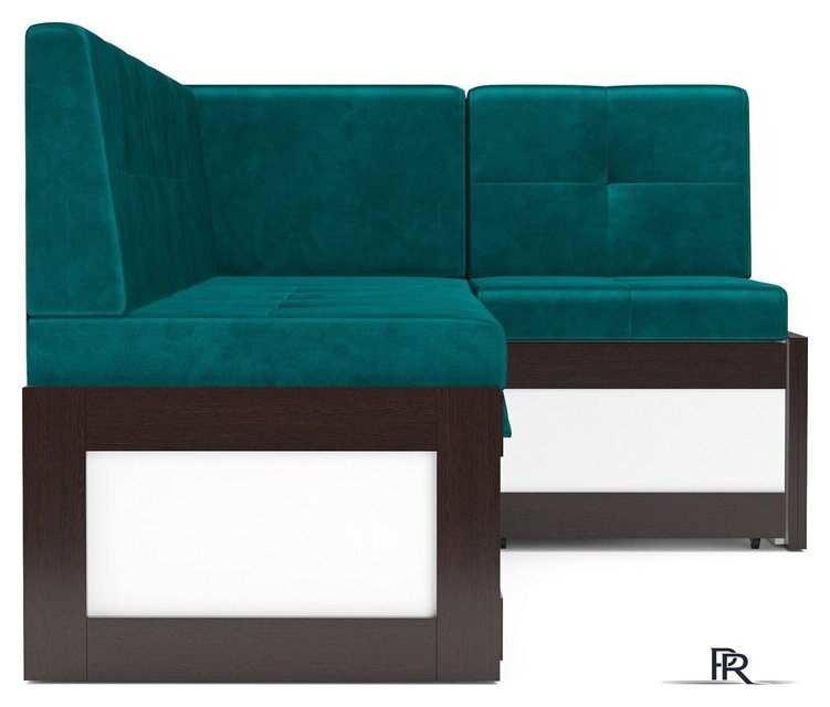 Угловой диван Мебель-АРС Нотис 191х82х116 см M11-27-2 (бархат сине-зеленый Star Velvet 43 Black Green) - Изображение №4 — Интернет-магазин ПроЗаказ