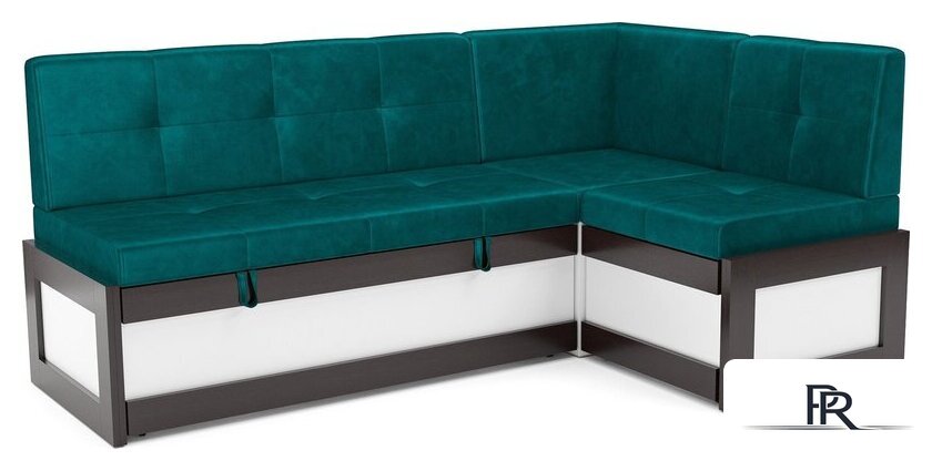 Угловой диван Мебель-АРС Нотис 191х82х116 см M11-27-2 (бархат сине-зеленый Star Velvet 43 Black Green) - Изображение №1 — Интернет-магазин ПроЗаказ