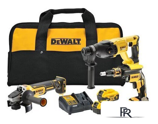  DeWalt DCK304P2 (шуруповерт, перфоратор, болгарка, 2 АКБ, сумка) - Изображение №1 — Интернет-магазин ПроЗаказ