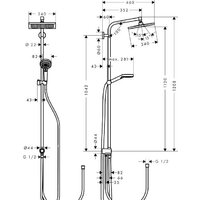 Душевая система  Hansgrohe Crometta E240 1jet [27289000] - Превью изображения №5 — Интернет-магазин ПроЗаказ