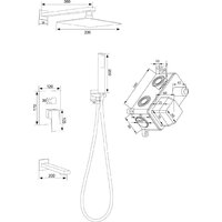 Душевая система  РМС SUS129BL-2S - Превью изображения №4 — Интернет-магазин ПроЗаказ
