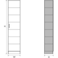 Шкаф-пенал Макс Стайл Kart 18 BySpan 219x50x42 8B4250 (белый 601) - Превью изображения №3 — Интернет-магазин ПроЗаказ