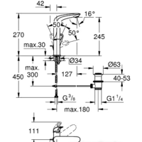 Смеситель Grohe Eurostyle 23569LS3 - Превью изображения №2 — Интернет-магазин ПроЗаказ