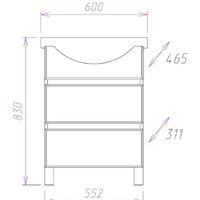  Onika Тумба под умывальник Элита 60.13 106120 - Превью изображения №2 — Интернет-магазин ПроЗаказ