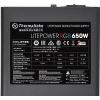 Блок питания Thermaltake Litepower RGB 650W LTP-650AL2NK - Превью изображения №3 — Интернет-магазин ПроЗаказ
