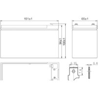 Аккумулятор для ИБП Delta HR 12-34W (12В/9 А·ч) - Превью изображения №2 — Интернет-магазин ПроЗаказ