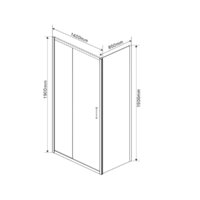 Душевой уголок Vincea Garda VSR-1G8014CLB (черный/прозрачное) - Превью изображения №3 — Интернет-магазин ПроЗаказ