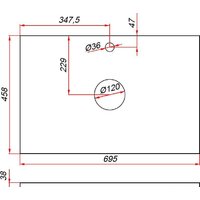  ЗОВ Тумба под умывальник Дион 70 D70LWP0M9003MKV5-HPL38T (туя/белый матовый) - Превью изображения №5 — Интернет-магазин ПроЗаказ
