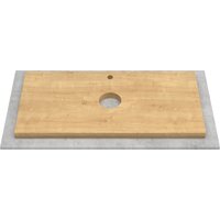  ЗОВ Тумба под умывальник Дион 70 D70LWP0M9003MKV5-HPL38T (туя/белый матовый) - Превью изображения №3 — Интернет-магазин ПроЗаказ