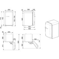 Однокамерный холодильник Smeg FAB5RCR6 - Превью изображения №3 — Интернет-магазин ПроЗаказ