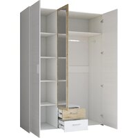 Шкаф распашной Евва Венеция ВН-3D1Z2S (бодега белый/гикори кингстон) - Превью изображения №3 — Интернет-магазин ПроЗаказ