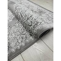 Ковер для жилой комнаты Radjab Carpet Афина Прямоугольник 9017A 12896RK (1.6x3, Grey/Cream) - Превью изображения №8 — Интернет-магазин ПроЗаказ