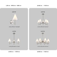 Подвесная люстра Ambrella light LH57123/5 SN/FR (никель/белый матовый) - Превью изображения №7 — Интернет-магазин ПроЗаказ