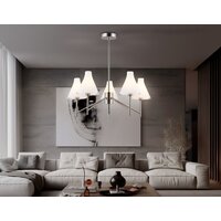 Подвесная люстра Ambrella light LH57123/5 SN/FR (никель/белый матовый) - Превью изображения №6 — Интернет-магазин ПроЗаказ