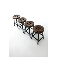 Табурет Stal-Massiv Button-47 (дуб мореный/черный) - Превью изображения №8 — Интернет-магазин ПроЗаказ