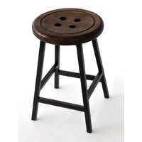 Табурет Stal-Massiv Button-47 (дуб мореный/черный) - Превью изображения №2 — Интернет-магазин ПроЗаказ