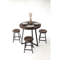 Табурет Stal-Massiv Button-47 (дуб мореный/черный) - Превью изображения №14 — Интернет-магазин ПроЗаказ