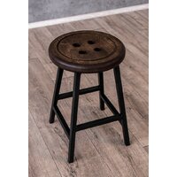 Табурет Stal-Massiv Button-47 (дуб мореный/черный) - Превью изображения №10 — Интернет-магазин ПроЗаказ