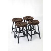 Табурет Stal-Massiv Button-47 (дуб мореный/черный) - Превью изображения №9 — Интернет-магазин ПроЗаказ