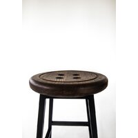 Табурет Stal-Massiv Button-47 (дуб мореный/черный) - Превью изображения №5 — Интернет-магазин ПроЗаказ