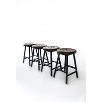 Табурет Stal-Massiv Button-47 (дуб мореный/черный) - Превью изображения №7 — Интернет-магазин ПроЗаказ